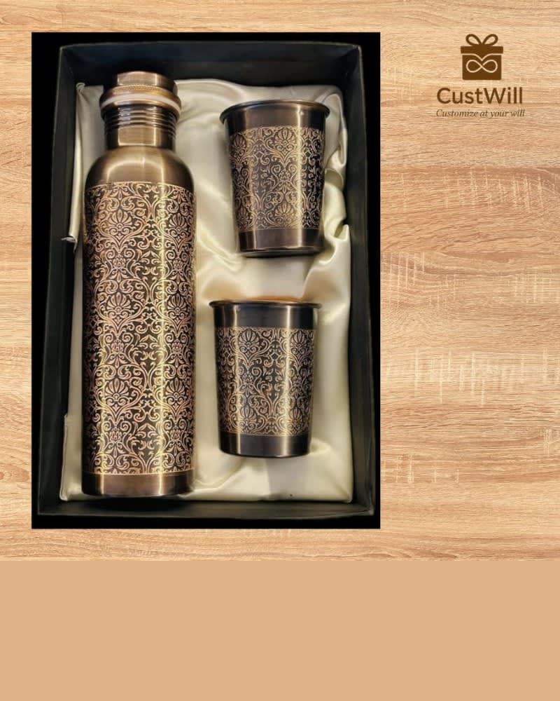 Regal Copper Bottle & Glass Set