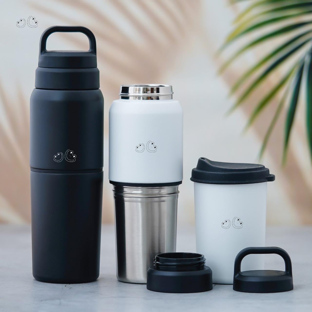 GBI-4066 Stainless Steel Hot & Cold Bottle with Mug - Corporate gift product view