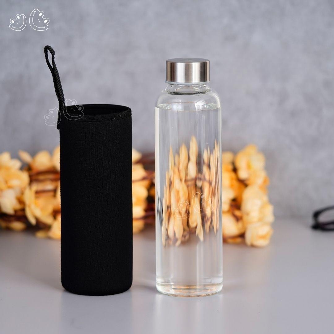 Borosilicate Glass Water/Juice Bottle (310-455 gm) - GBI-4076A/B Borosilicate Glass Water/Juice Bottle