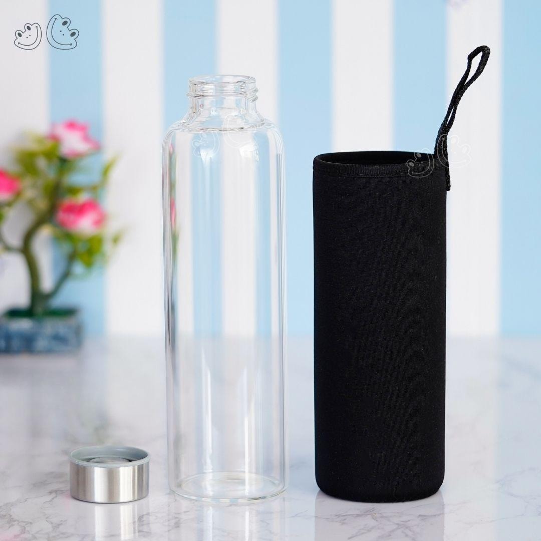 Borosilicate Glass Water/Juice Bottle (310-455 gm) - GBI-4076A/B Borosilicate Glass Water/Juice Bottle