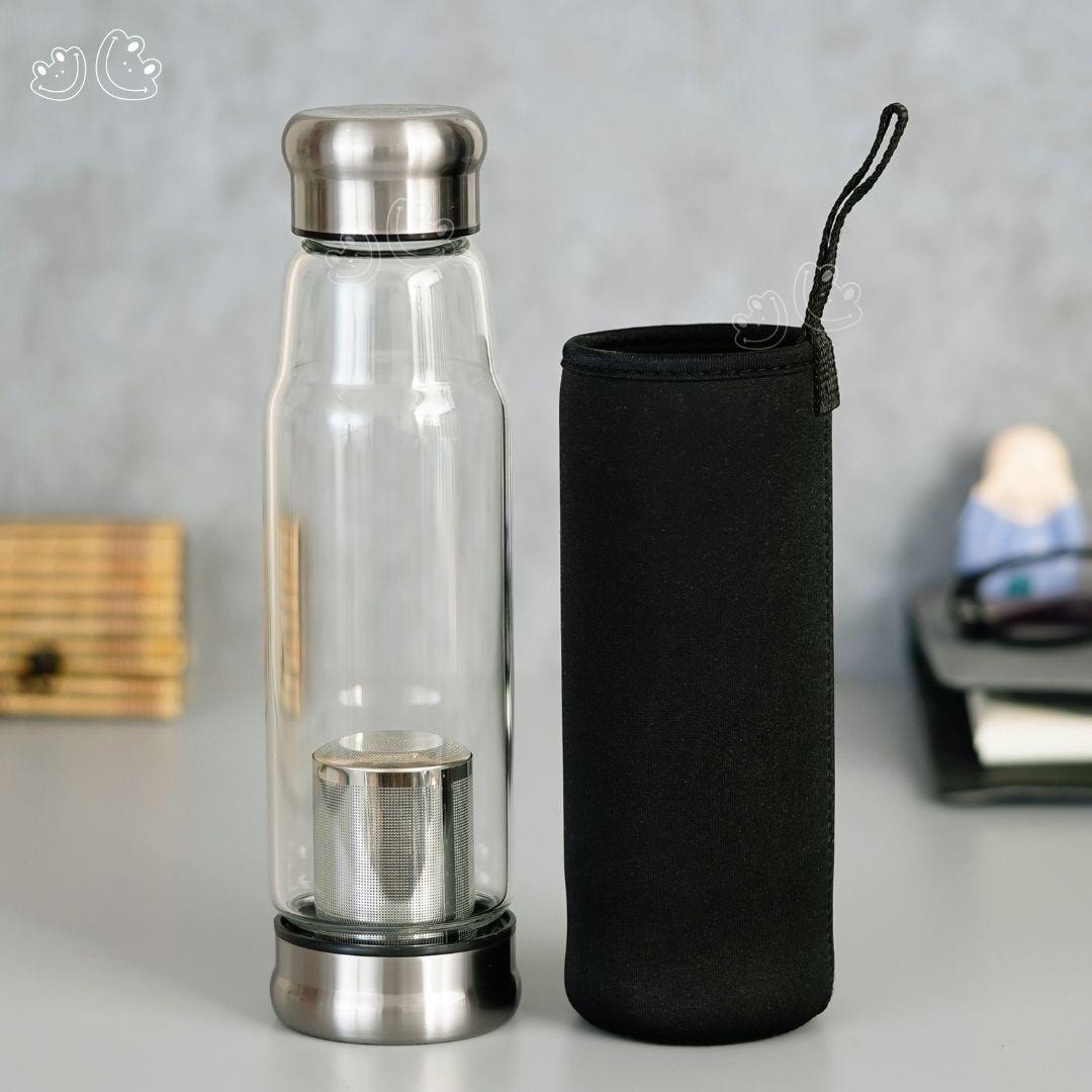 Borosilicate Glass Tea Infuser Bottle - GBI-4077 Borosilicate Glass Tea Infuser Bottle