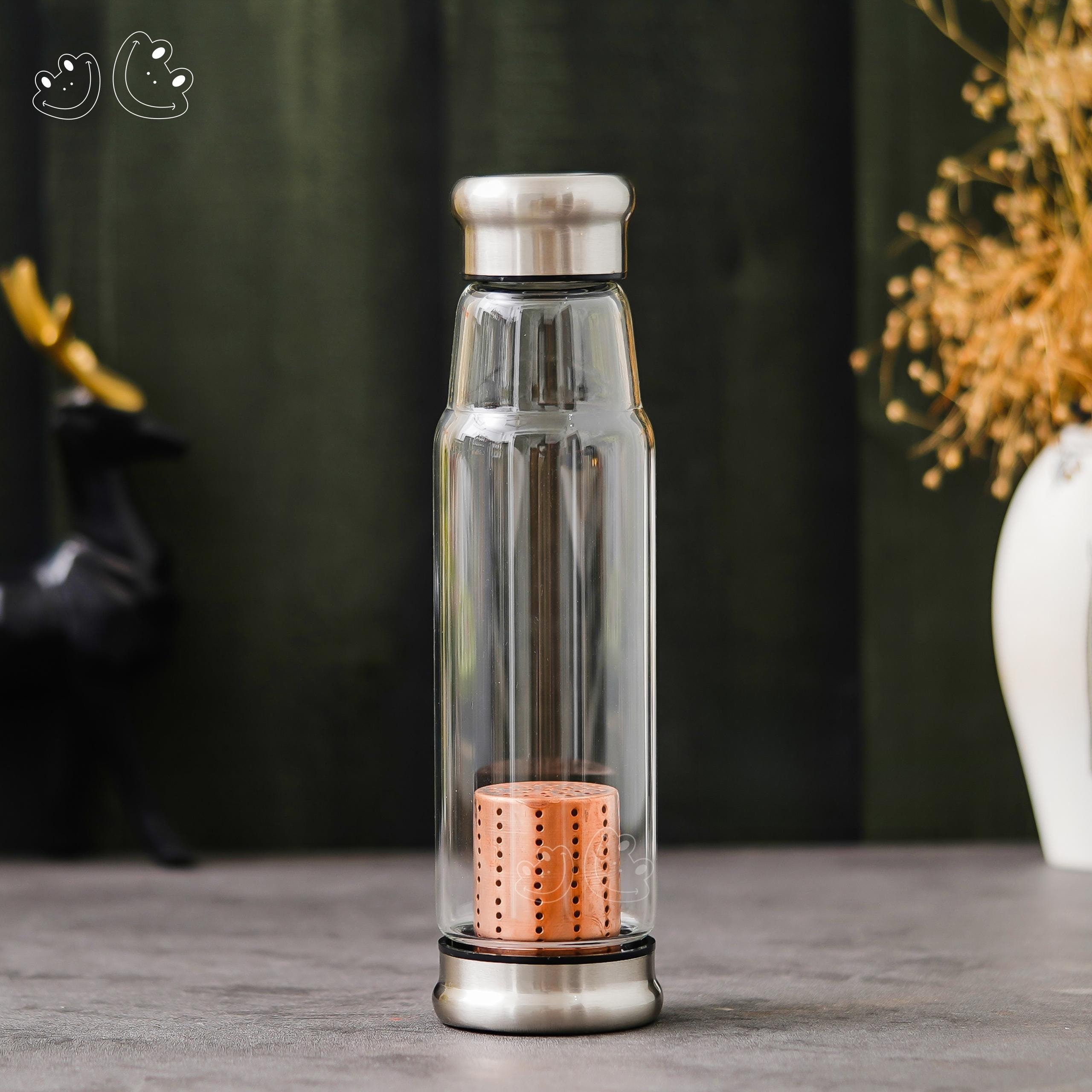 Copper Infuser Borosilicate Bottle - GBI-4078 Copper Infuser Borosilicate Bottle