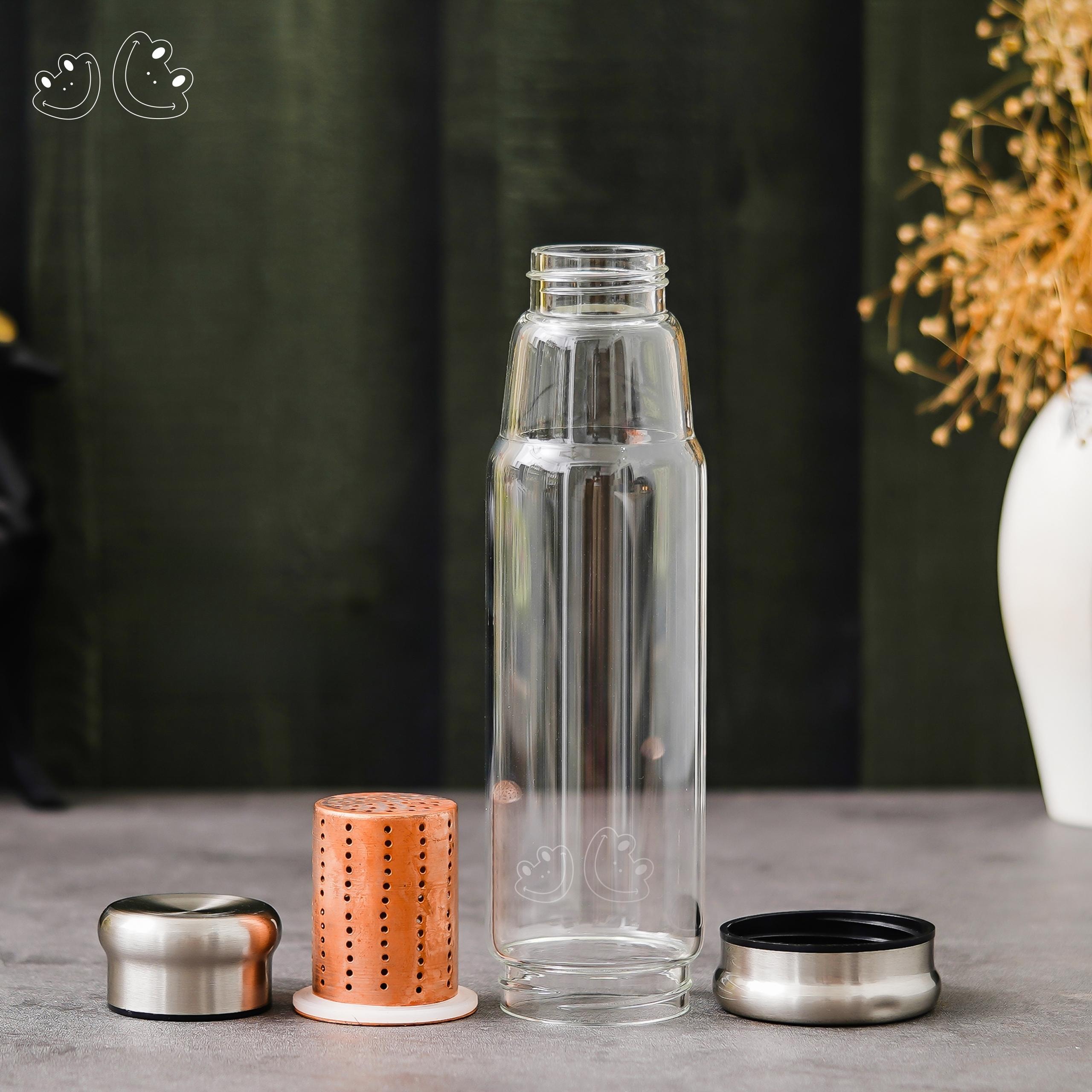 Copper Infuser Borosilicate Bottle - GBI-4078 Copper Infuser Borosilicate Bottle