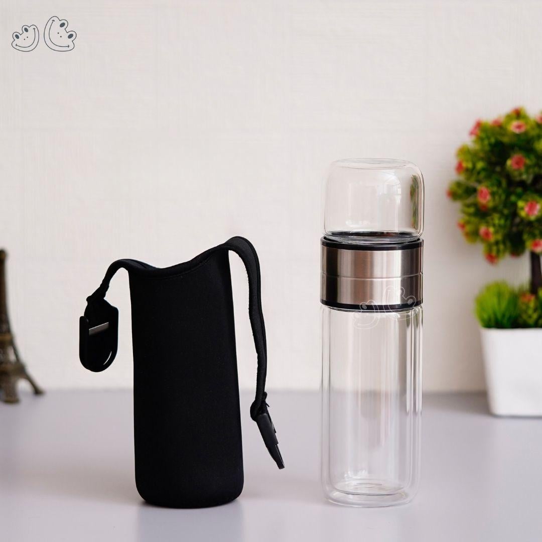 GBI-4079 Borosilicate Glass Double Wall Tea Infuser Bottle - Corporate gift product view