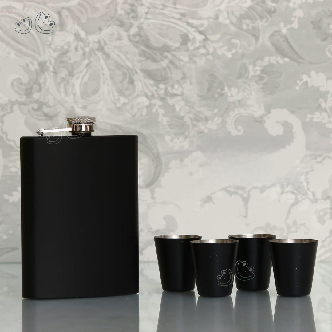 GBI-4089 Stainless Steel Hip Flask Set - Corporate gift product view