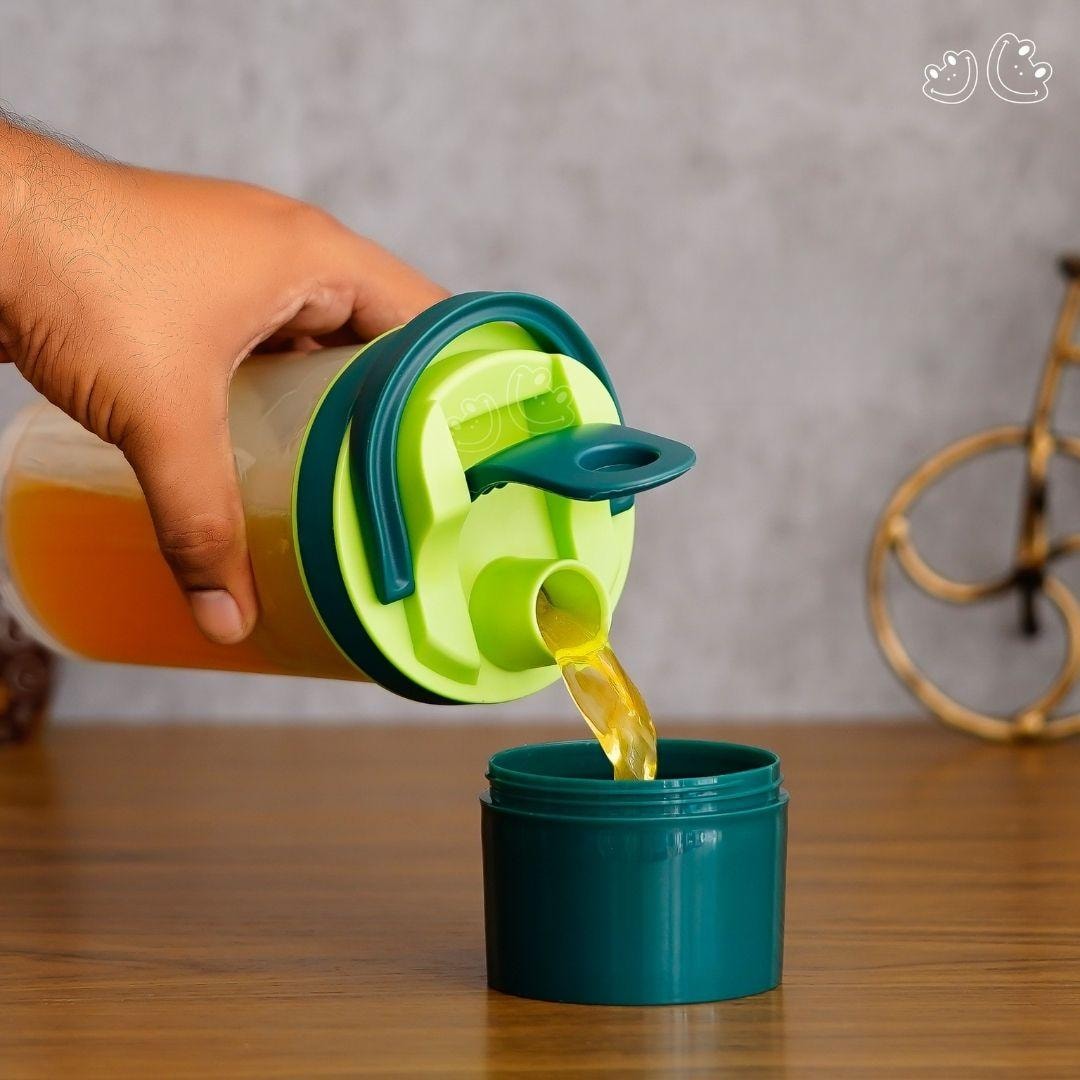 Gym Shaker with Extra Compartment - GBI-4093 Gym Shaker with Extra Compartment