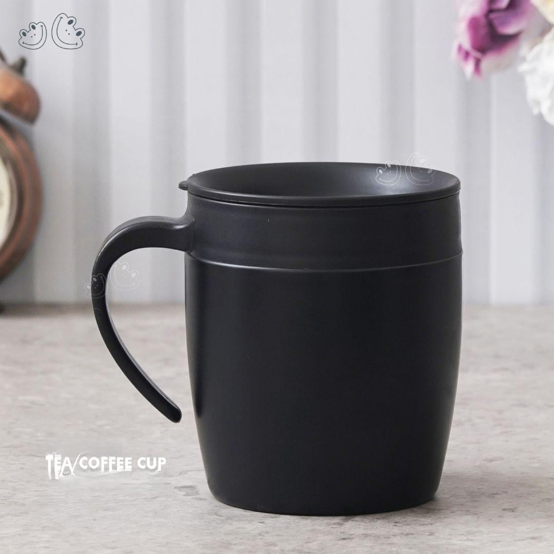 GBI-4105 Stainless Steel Double Wall Tea Cup with Slider Lid & Spoon - Corporate gift product view