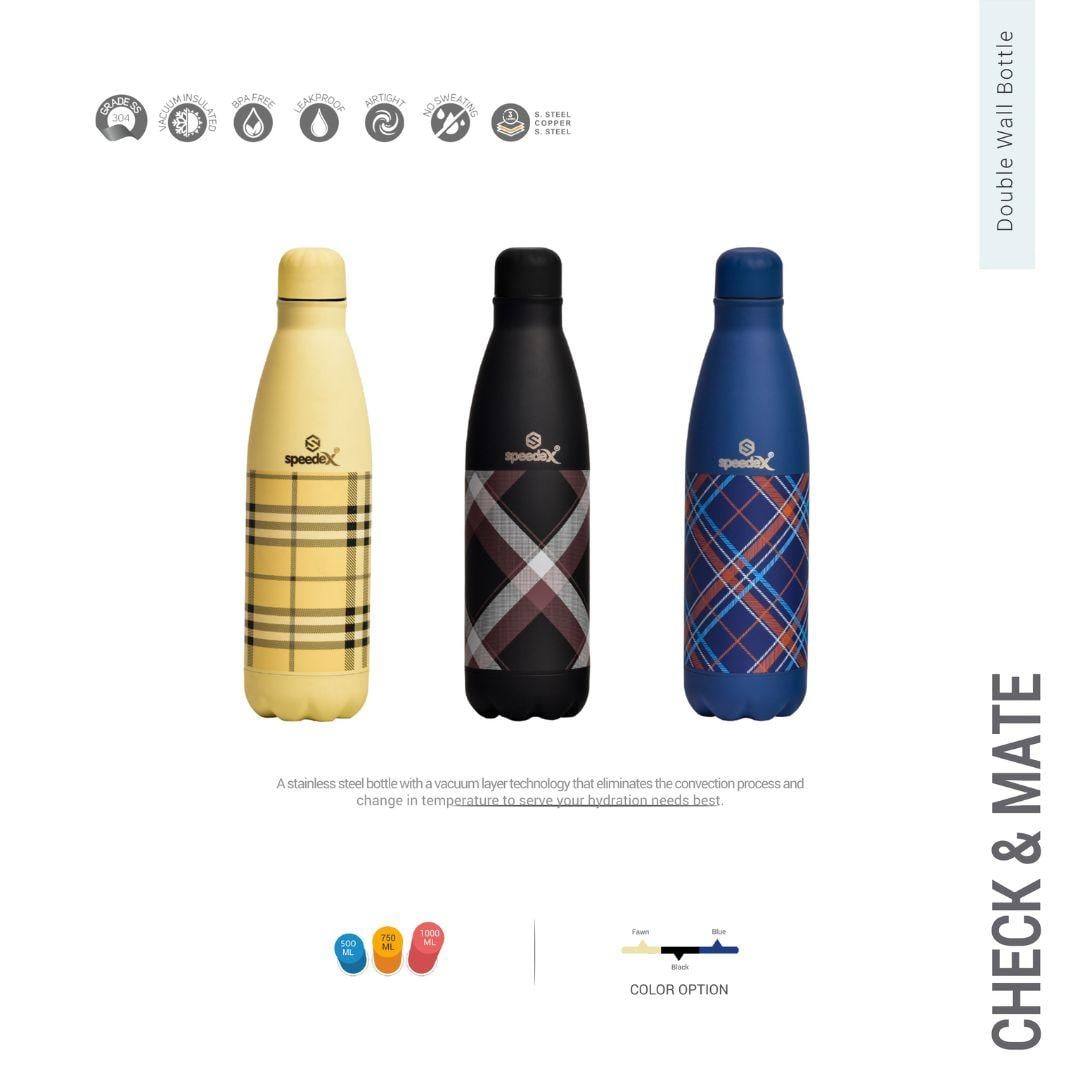 GBI-4217/4218/4219 Check & Mate Double Wall Steel Bottles - Corporate gift product view