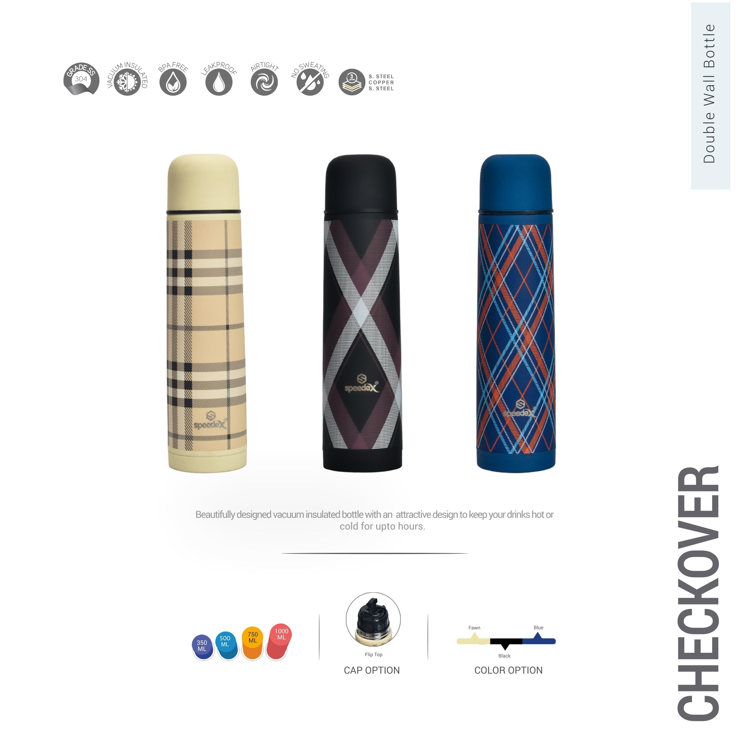 GBI-4232-4235 Checkover Double Wall Bottle - Corporate gift product view