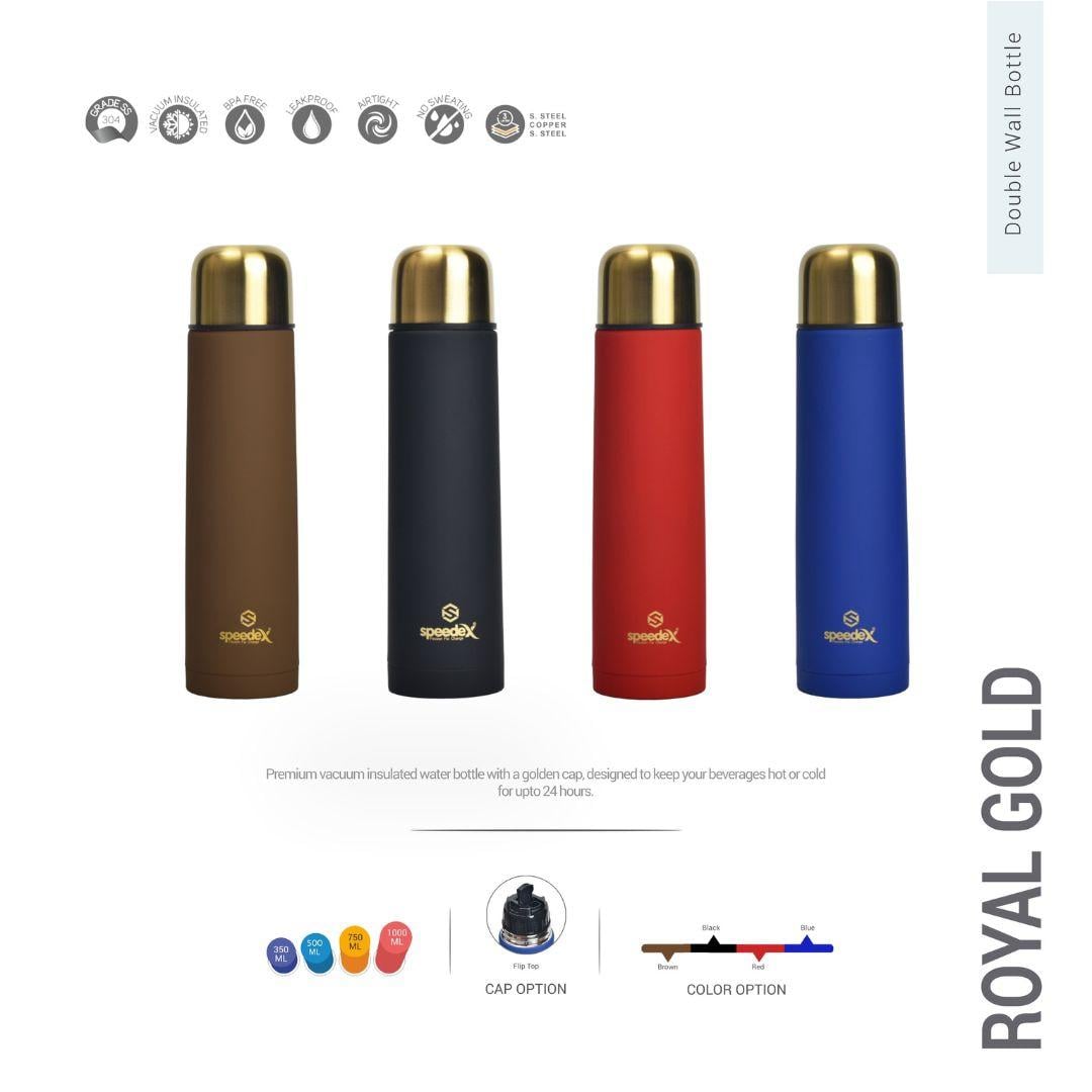 GBI-4236-4239 Royal Gold Double Wall Bottle - Corporate gift product view